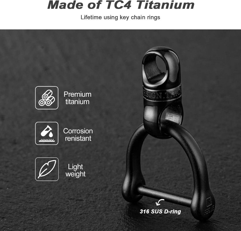 Chaveiro de titânio com mosque - Edc Carry Clip avaliação e preço